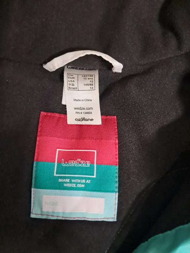 Giacca da sci Wed'ze taglia 12