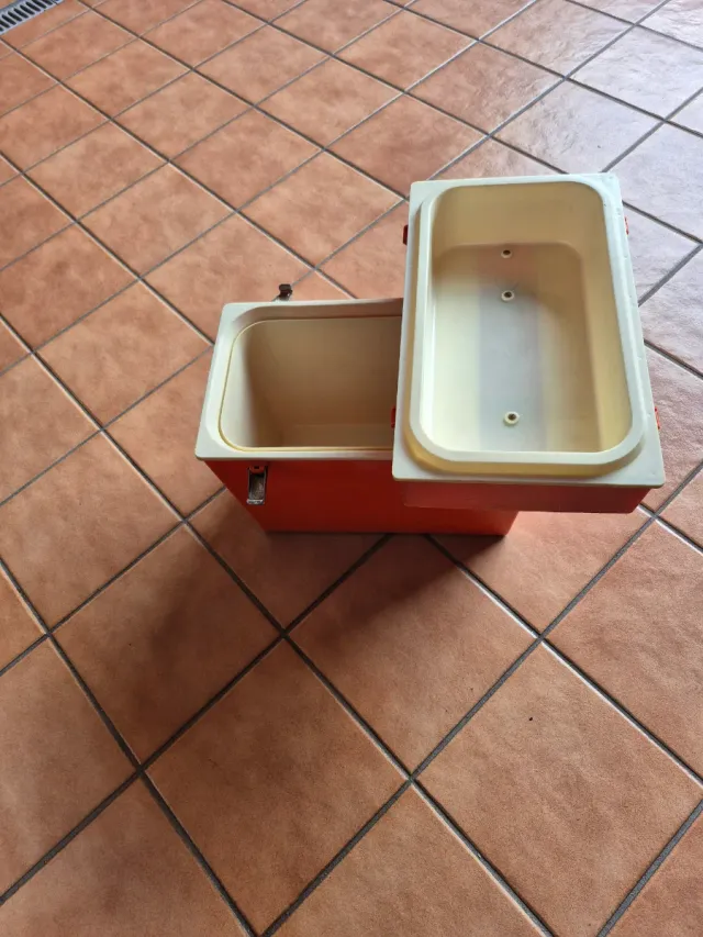 Nevera portátil naranja