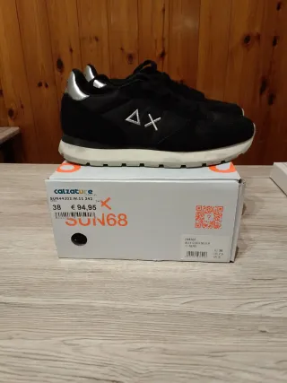 Sun68 Scarpe Donna Nere Argento Tg 38