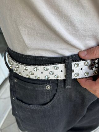 Y2K BB Simon Skeleton Diamond Belt Streetwear