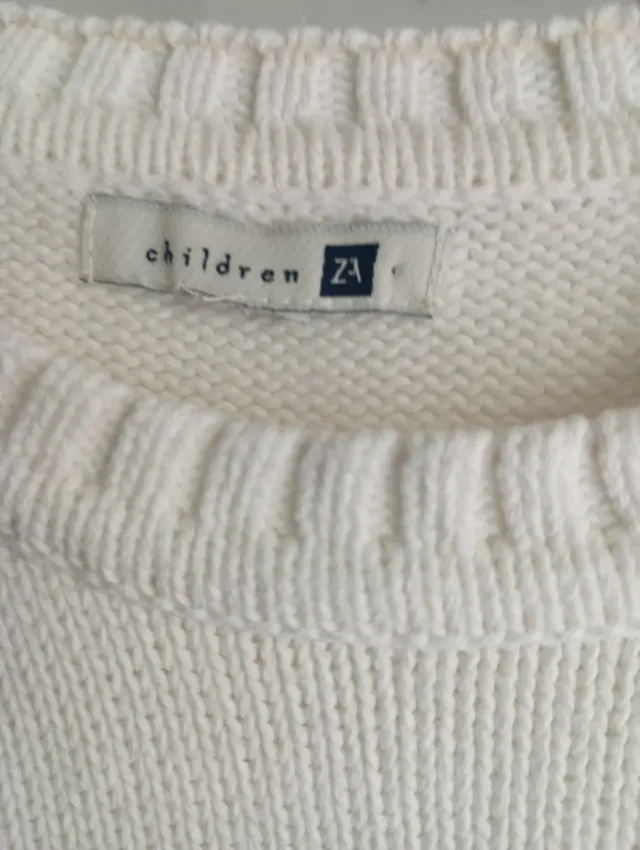 Jersey de hilo color blanco roto