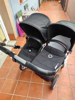 Bugaboo Donkey Gemelar Negro