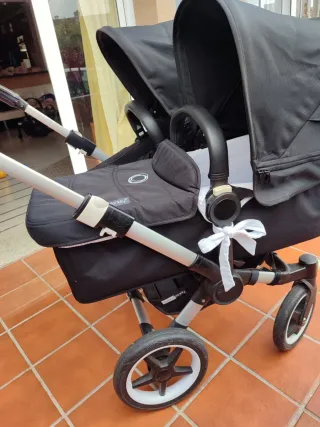 Bugaboo Donkey Gemelar Negro