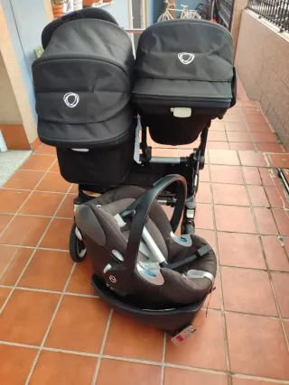 Bugaboo Donkey Gemelar Negro