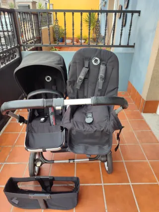 Bugaboo Donkey Gemelar Negro