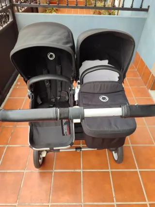 Bugaboo Donkey Gemelar Negro