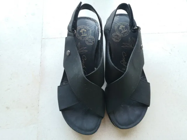 Sandalias Panama Jack Negras Talla 37