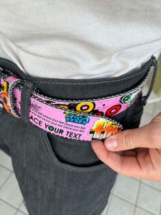 Y2K BB Simon Skeleton Diamond Belt Streetwear