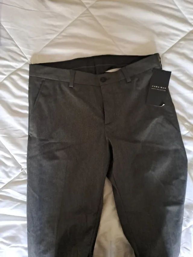 Pantalón de traje Zara Man gris