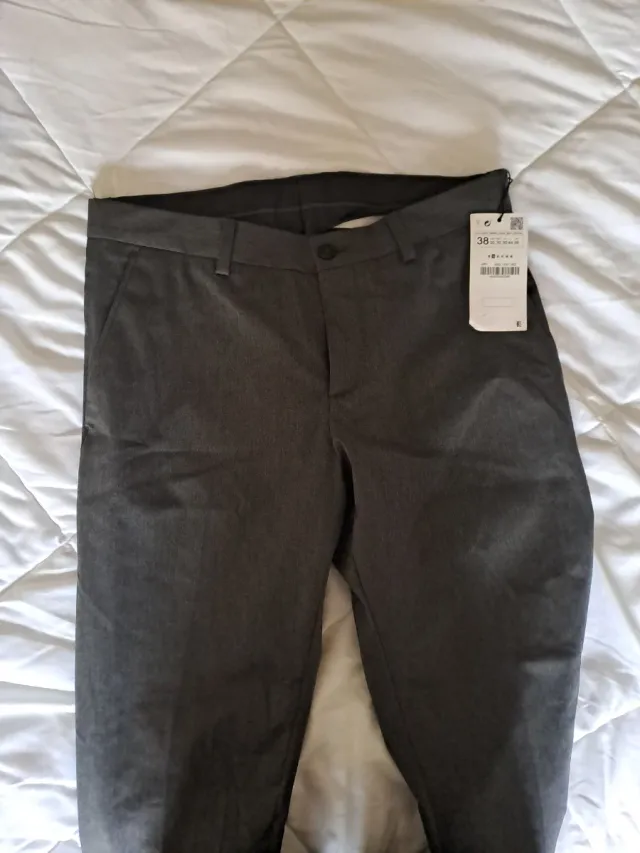 Pantalón de traje Zara Man gris