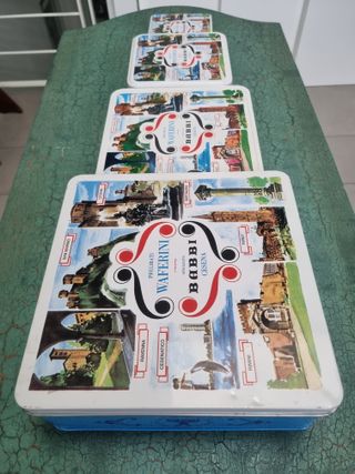 Set 4 Scatole Latta Waferini Babbi Cesena