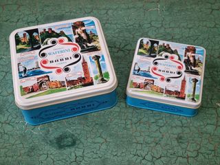 Set 4 Scatole Latta Waferini Babbi Cesena