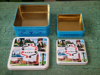 Set 4 Scatole Latta Waferini Babbi Cesena