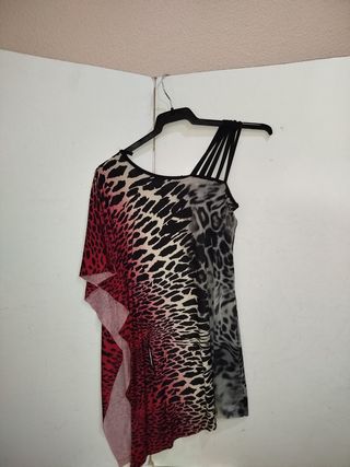 Blusa fiesta mujer estampado animal