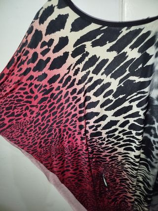 Blusa fiesta mujer estampado animal