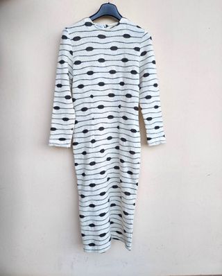 Vestito lungo vintage taglia M colore bianco panna