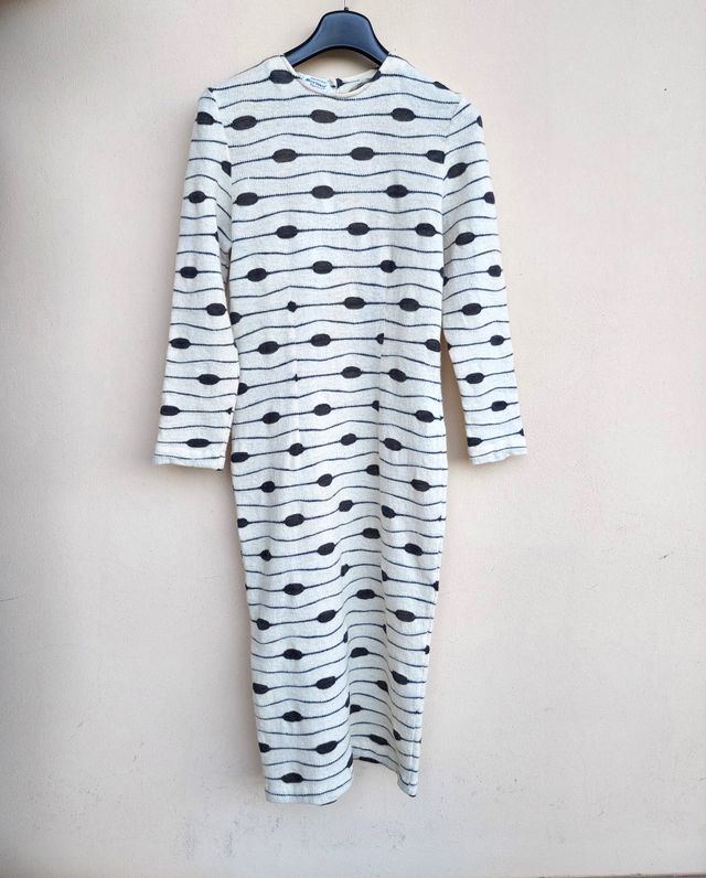 Vestito lungo vintage taglia M colore bianco panna