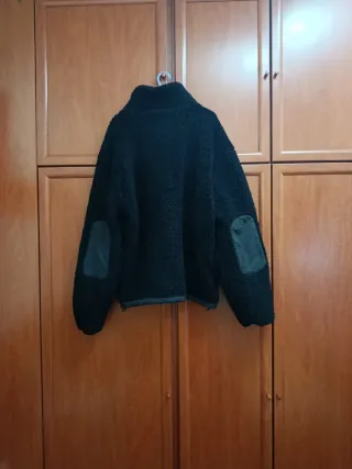 Chaqueta abrigo negro y gris