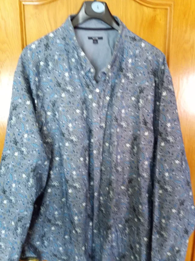 Camisa Estampada Manga Larga Talla 6XL