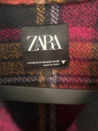 Sobrecamisa Zara cuadros oversize