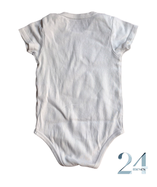Body Branco Letras Amarelas Kiabi 24 meses