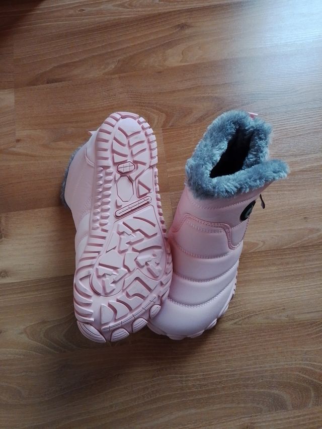 Botas de invierno rosas talla 36