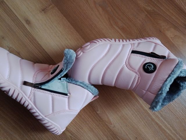 Botas de invierno rosas talla 36