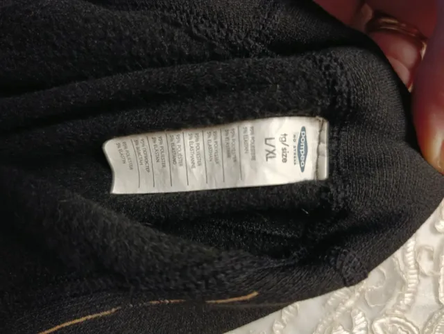 Calzamaglia felpata nera Pompea L/XL