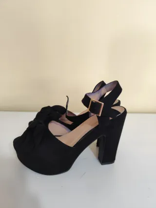 Sandalias plataforma negras talla 40
