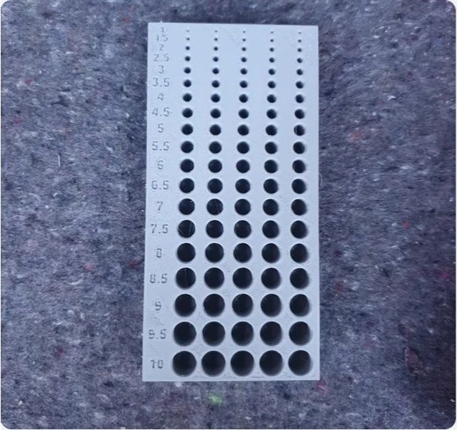 Soporte para mesa para brocas del numero 1 al 10