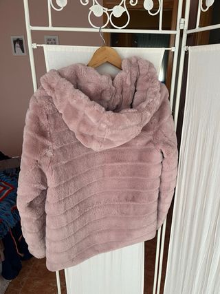 Abrigo pelo rosa mujer Talla L