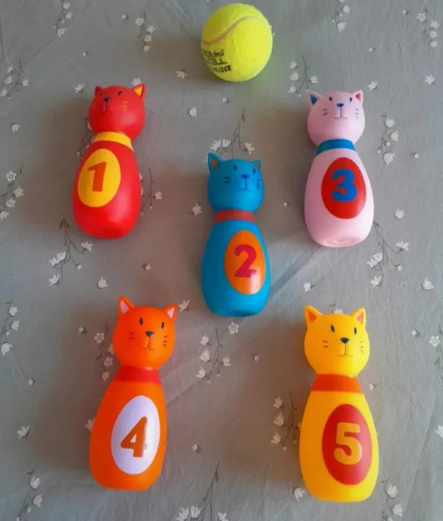 Juego de bolos de gato para bebés
