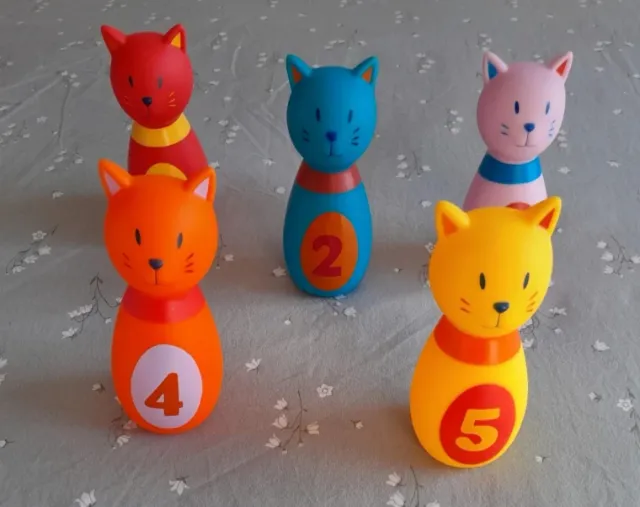 Juego de bolos de gato para bebés