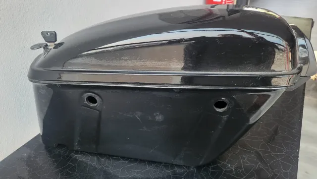 Borsa da moto nera lucida