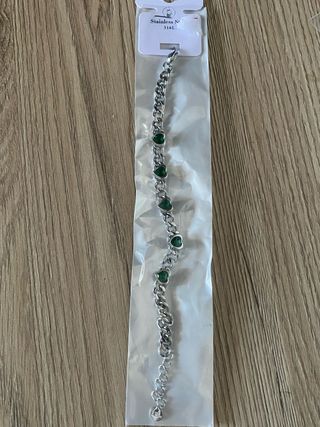 Braccialetto Cuore Verde Acciaio Inox