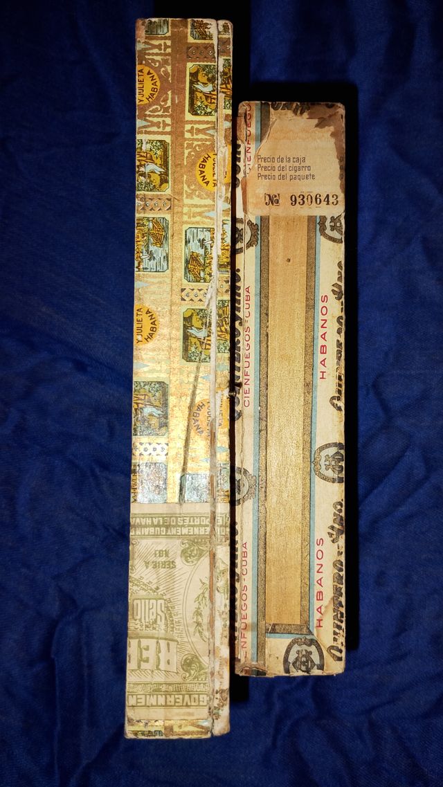 2 Cajas Antiguas de Puros Vacías