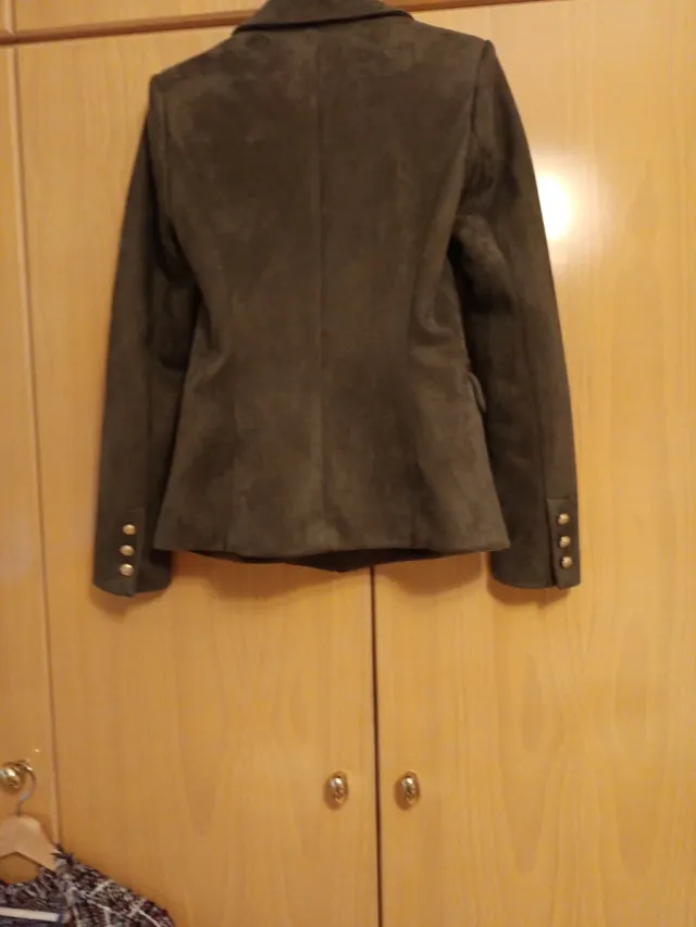 Blazer imitación napa verde botella