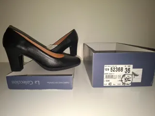 Zapatos de tacón negros talla 36