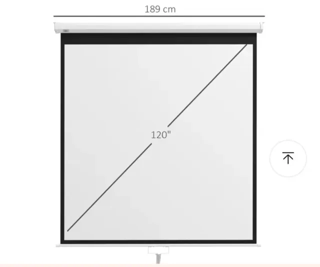 Pantalla de Proyección Homcom 100 4K HD