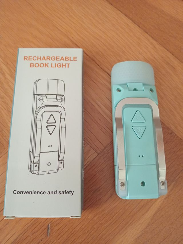 Linterna recargable para libro