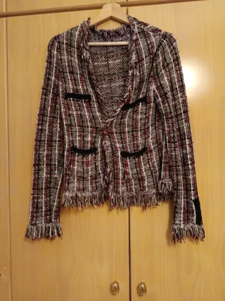 Chaqueta tipo Chanel multicolor