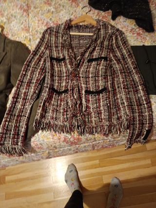 Chaqueta tipo Chanel multicolor
