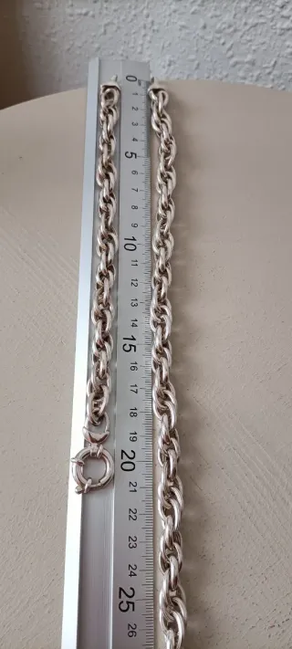 Conjunto Pulsera y Cordón Plata Vintage