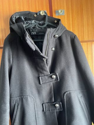 Abrigo Zara Negro Mujer