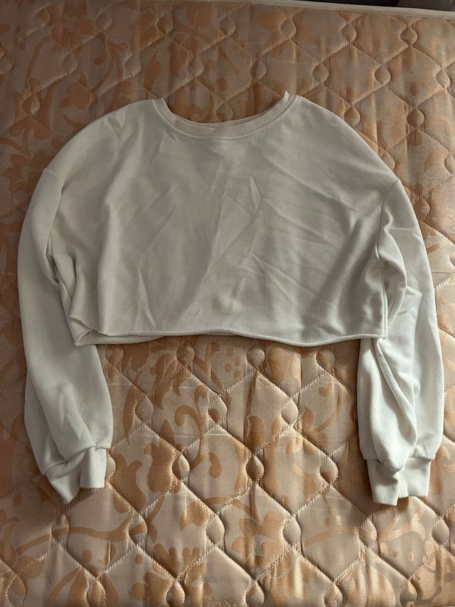 Sudadera corta SHEIN blanca Talla M