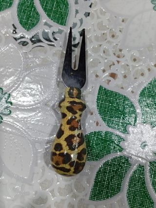 Set Utensili Cucina Vintage Manico Leopardato