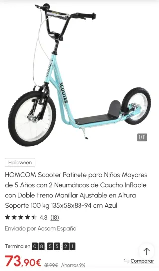 Patinete Scooter Azul