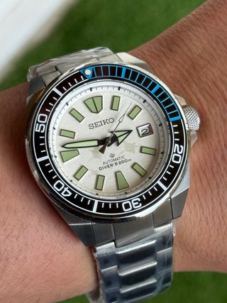 Reloj Seiko Mod tipo Samurai Save the Ocean White