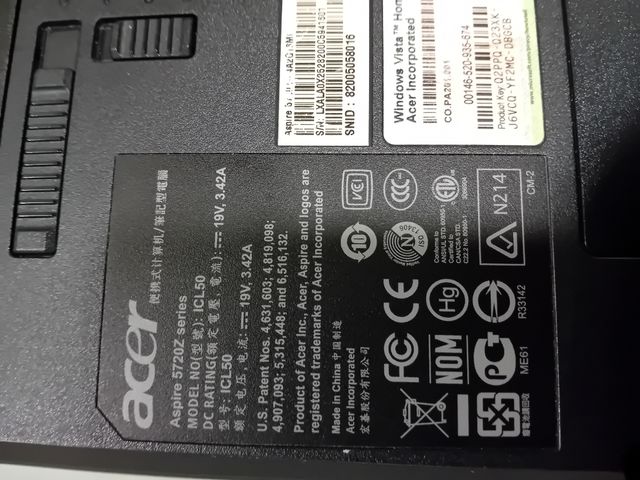 PC portatile Acer Aspire 5720Z.