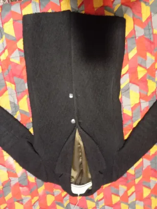 Cappotto Sisley nero caldo e invernale